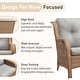 preview thumbnail 5 of 5, Pocassy 3-Seat Sofa Wicker Sofa Yellow-Beige - Yellow