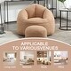 preview thumbnail 37 of 37, Microfiber Upholstered High Density Memory Foam Round Lazy Bean Bag Sofa Chair with Ottoman