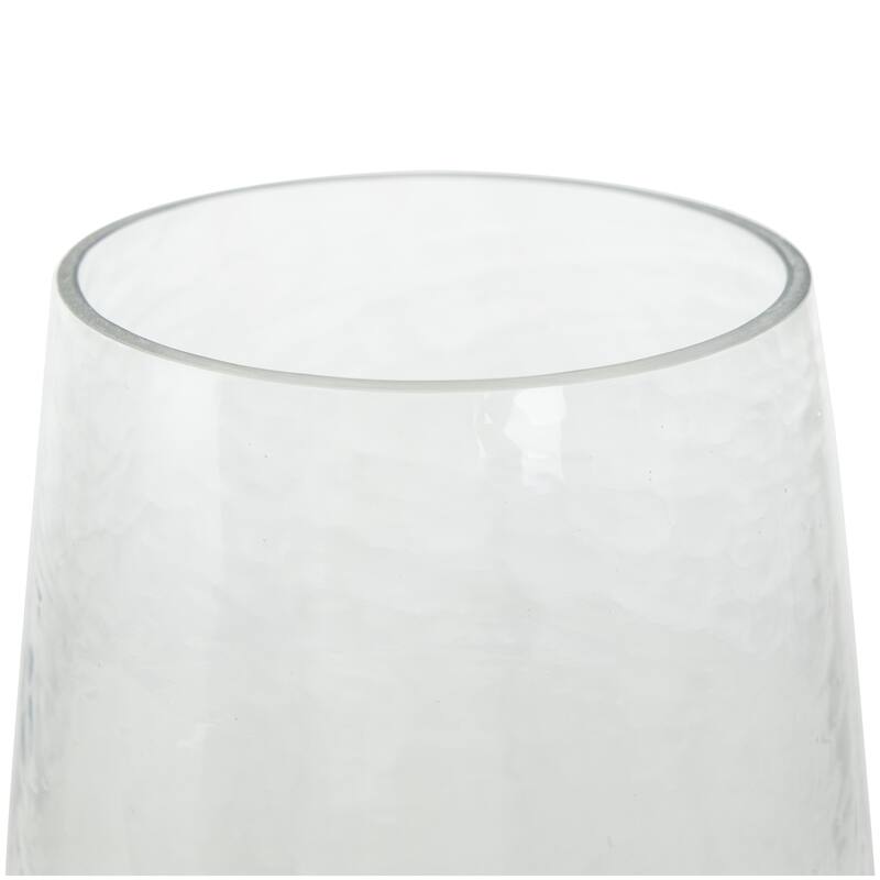 Stainless Steel Metal Hurricane Lamp with Stainless Steel X Shaped Base - Clear - Roche River Decor