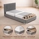 preview thumbnail 21 of 37, Onetan 8-Inch & 4-Inch Wooden Box Spring/Foundation Ideal for Mattress, No Assembly Needed, White.
