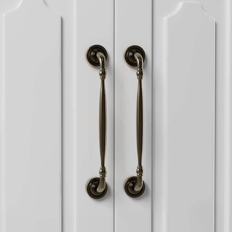 Elegant 24-Inch European Bathroom Vanity with Gold Accents and Marble-Style Sink