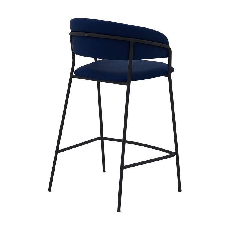Nara Upholstered Barrel Seat Counter Height Bar Stool