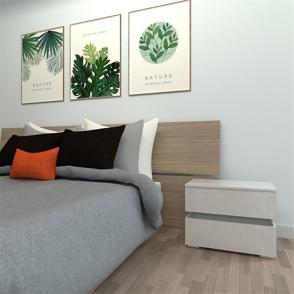 white led bedside table