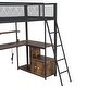 preview thumbnail 7 of 30, Metal LED Loft Bed with Built-in Work Station,Multiple Storage,Twin Size