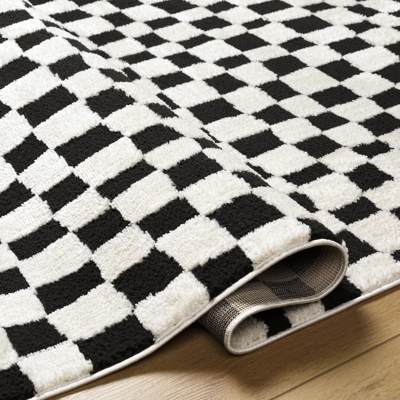 Livabliss Freud Optical Illusion Checkered Area Rug