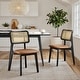 preview thumbnail 11 of 34, Art Leon Cane Backrest Leather Dining Chairs (Set of 2)