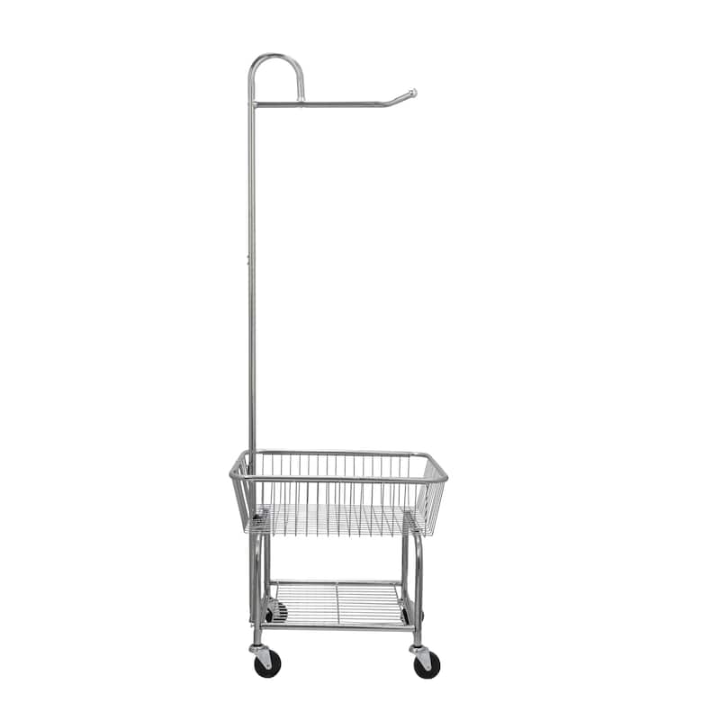 Household Essentials Rolling Laundry Cart with Basket - 20.7"L x 24.6"W x 67.5"H