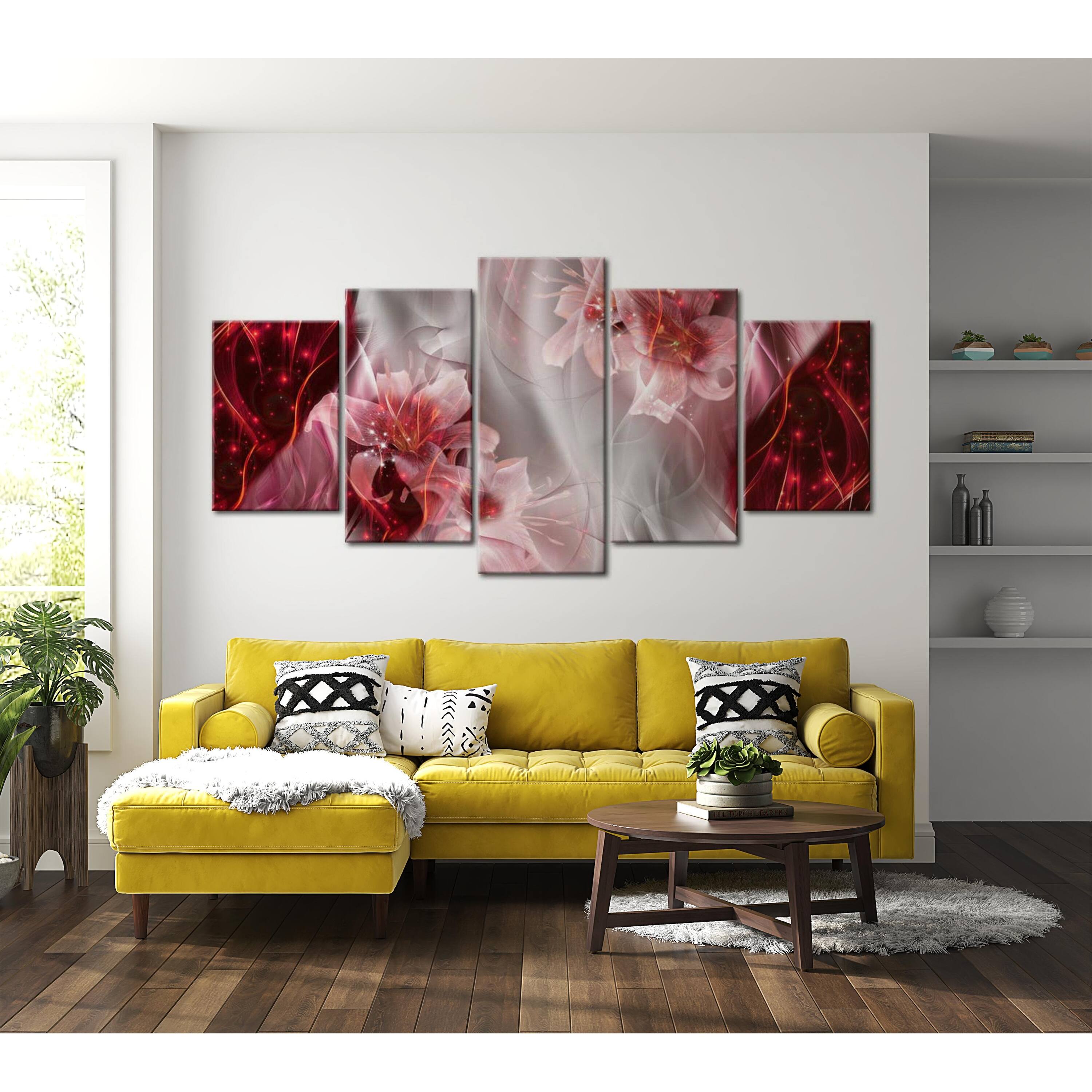 Glam Canvas Wall Art Floral Muse 5 Pieces Bed Bath & Beyond