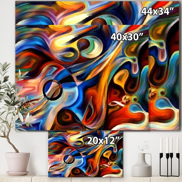 Designart - Abstract Music and Rhythm - Abstract Canvas Art Print
