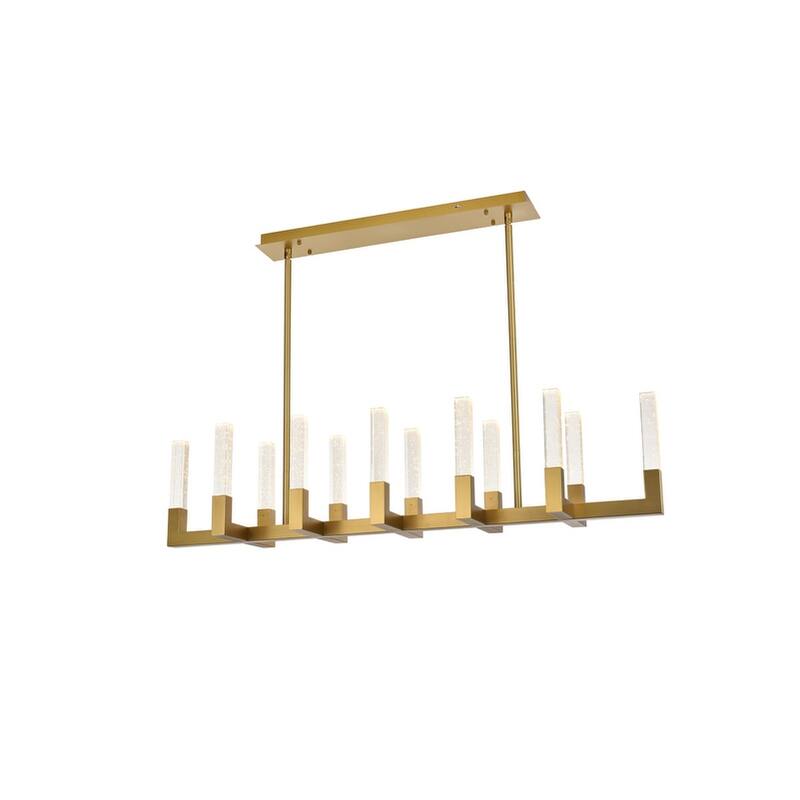 Elegant Lighting 1030G54 Noemi 54" Wide LED Crystal Linear Pendant