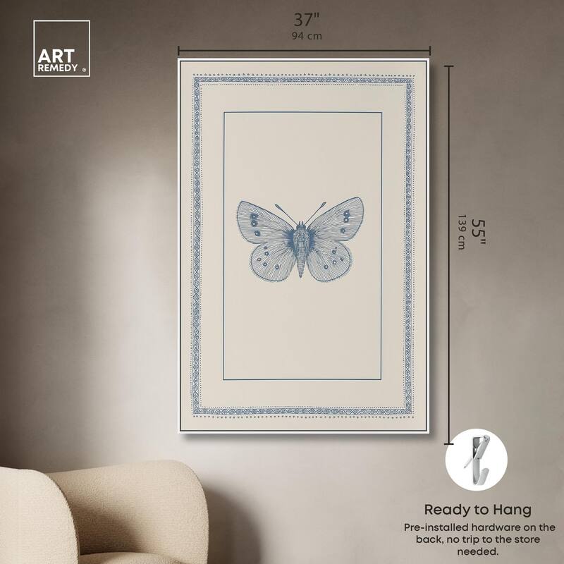 Blue Butterfly I Canvas by Art Remedy