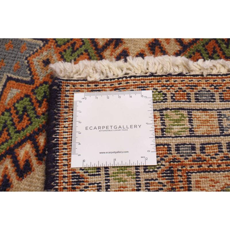 ECARPETGALLERY Hand-knotted Teimani Cream Wool Rug - 4'4 x 5'7