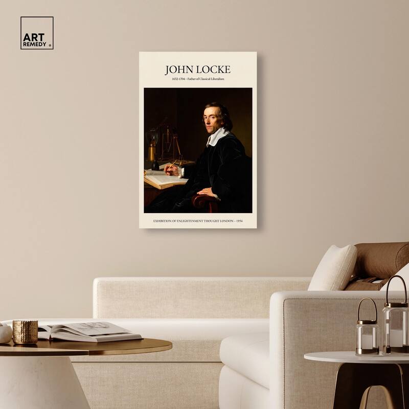 Father of Liberalism Depicted Canvas by Art Remedy, Gallery Wrapped