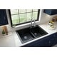 preview thumbnail 4 of 60, Karran 33" Top Mount Large/Small Bowl Quartz Kitchen Sink Kit - 33" x 22" x 9"