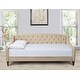 preview thumbnail 85 of 103, Silver Orchid Performance Fabric Heston Upholstered Tufted Sofa Bed Beige - Chenille - Twin