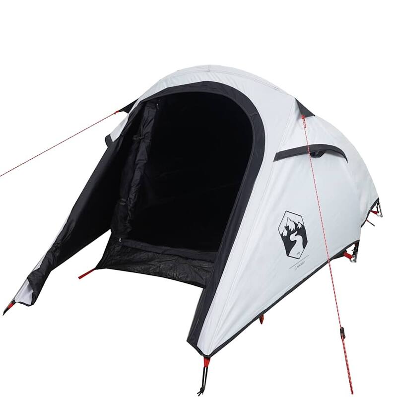 vidaXL Camping Tent Tunnel 3-Person White Blackout Fabric Waterproof - 90.6 x 43.3 x 47.2