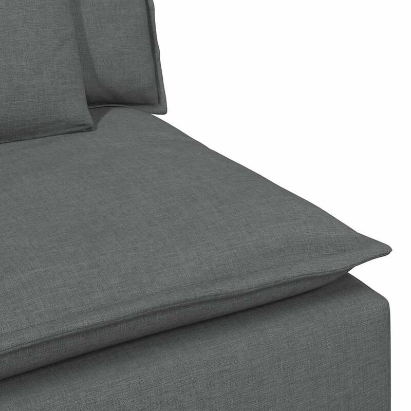 vidaXL Modular Sofa Armrest End Module with Cushions Dark Gray 39.4" - 44.1" x 41.3" x 25.2"