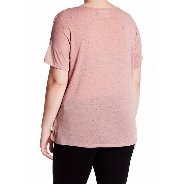 Shop Blu Pepper New Mauve Pink Women Size 3x Plus Speckle V Neck T