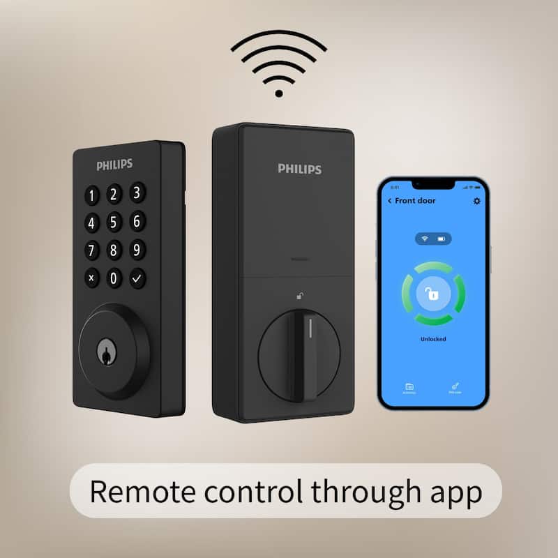 Philips Smart Wi-Fi Door Lock with Push Button Keypad and Handle Set