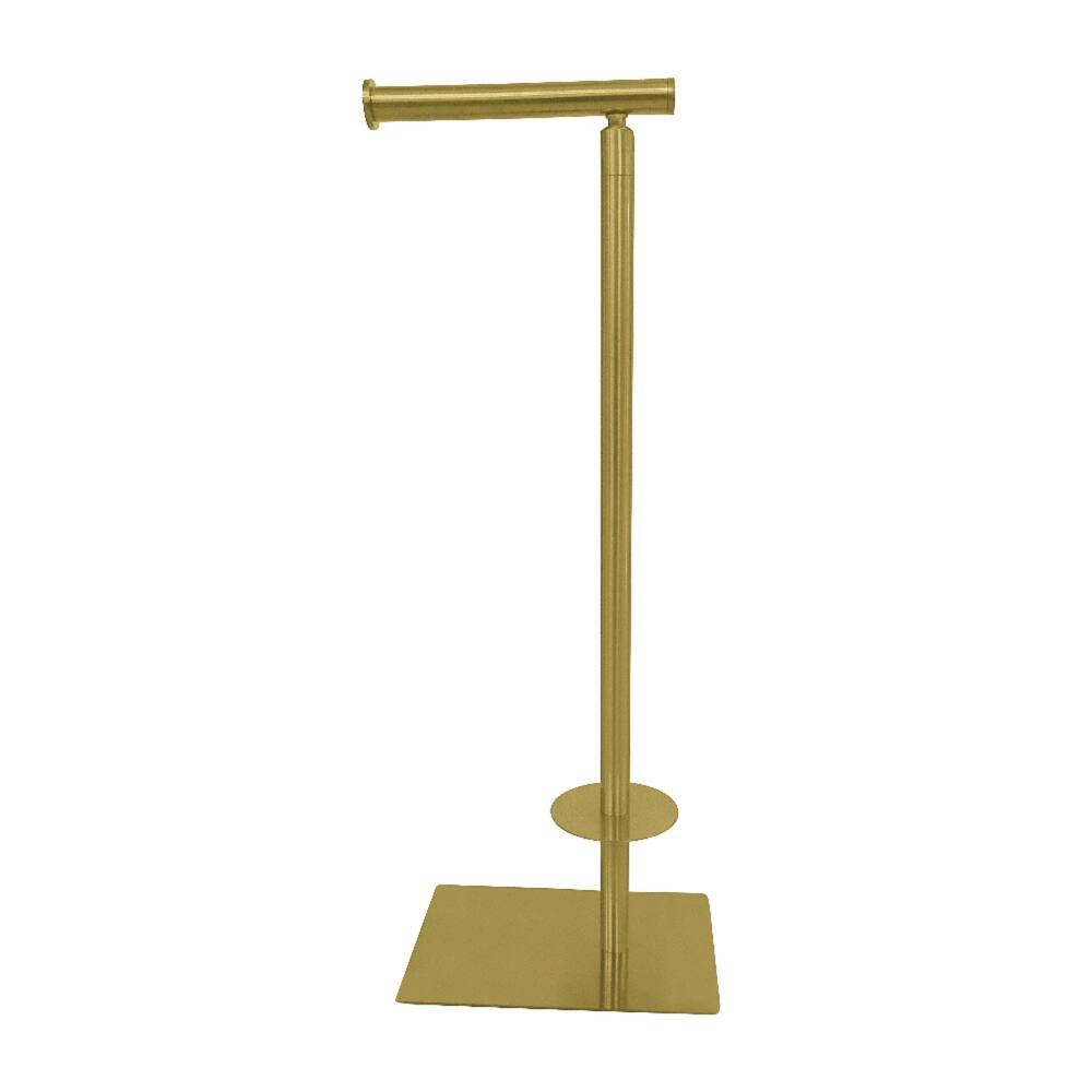 Claremont Freestanding Toilet Paper Holder in Brushed Brass