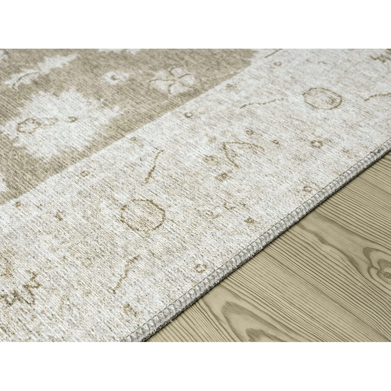 Legacy Petra Traditional Bordered Washable Area Rug