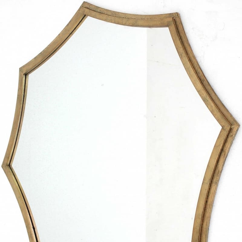 HomeRoots 33" Gold Octagon Metal Framed Accent Mirror - 40