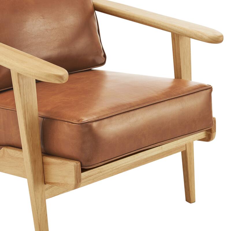 NPD Furniture Albert Solid Wood Frame Accent Chair