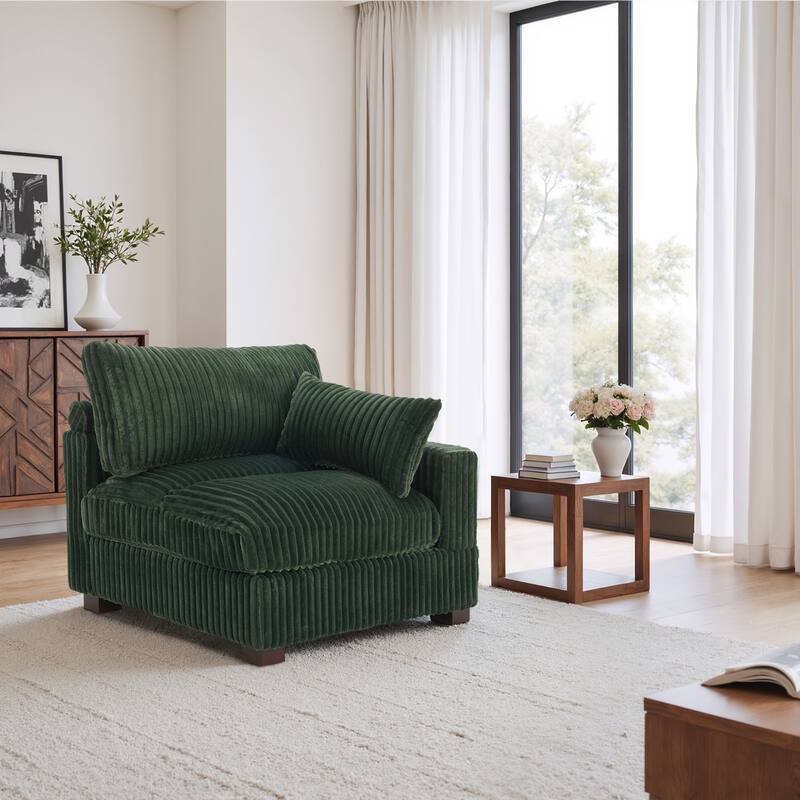 Plush Faux Fur Accent Sofa Chair