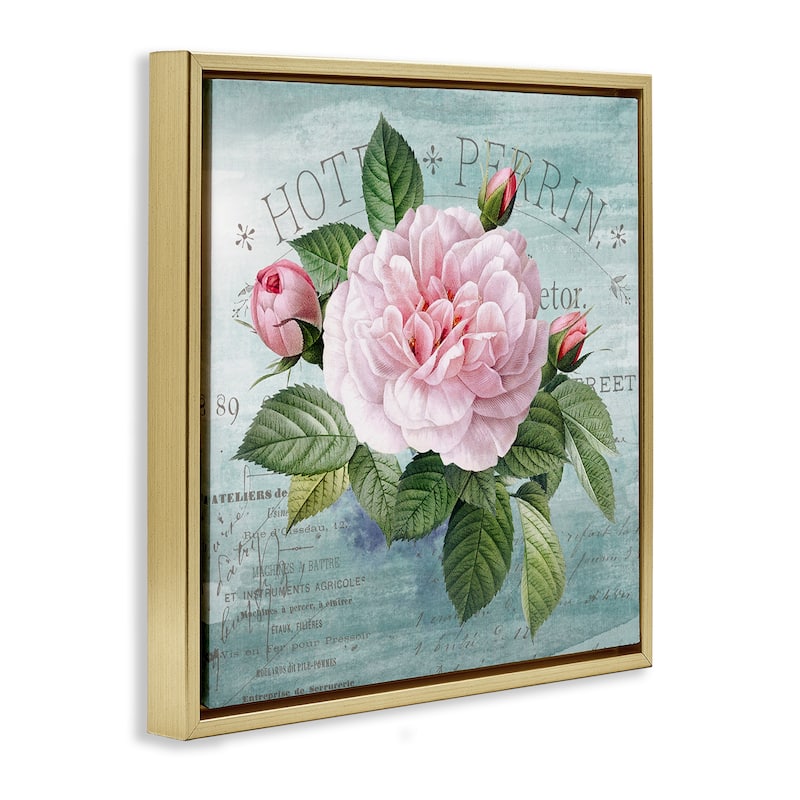 Stupell Bright & Rustic Tropical Bloom Framed Floater Canvas Wall Art Design By Susan Arnot
