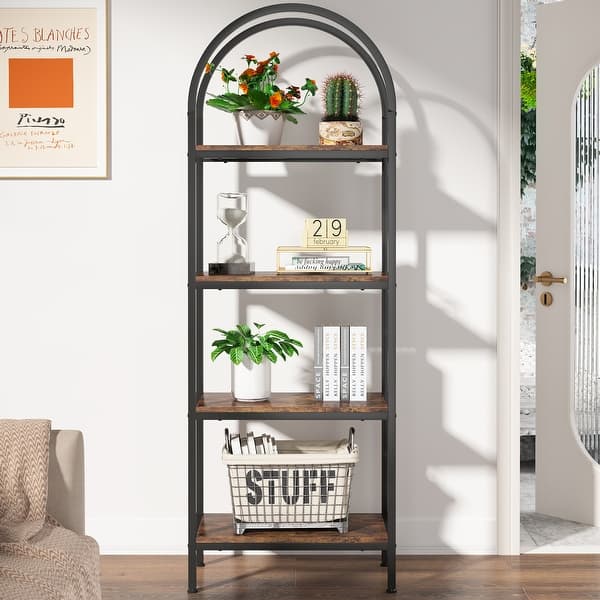 4-Tier Arched Bookshelf 70.8