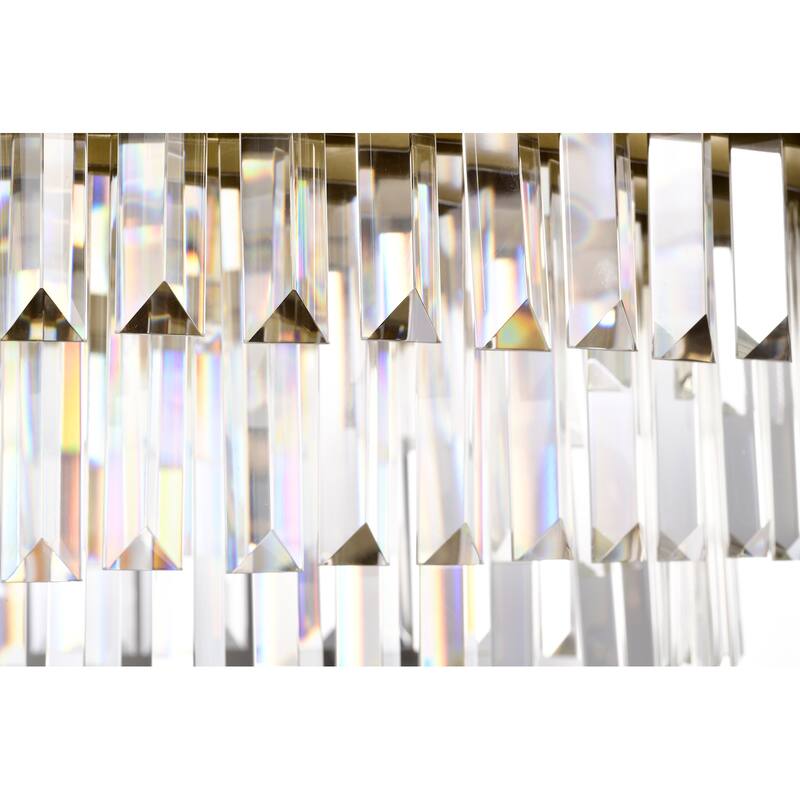 Remington Glam Tiered Crystal Chandelier - 10-Light 32in/4-Light 20in, Champagne Gold with Adjustable Chain, E12 Dimmable