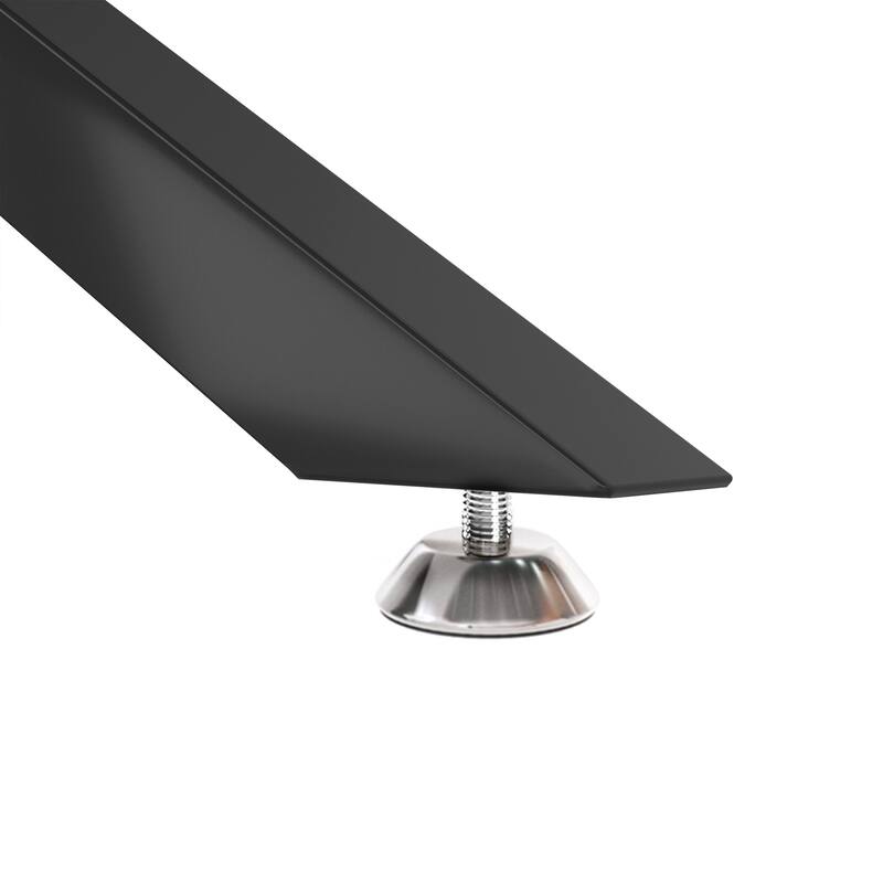 39.37" Rectangle Glass Coffee Table,Stylish Design with Metal Legs, Coffee Table for Living Room