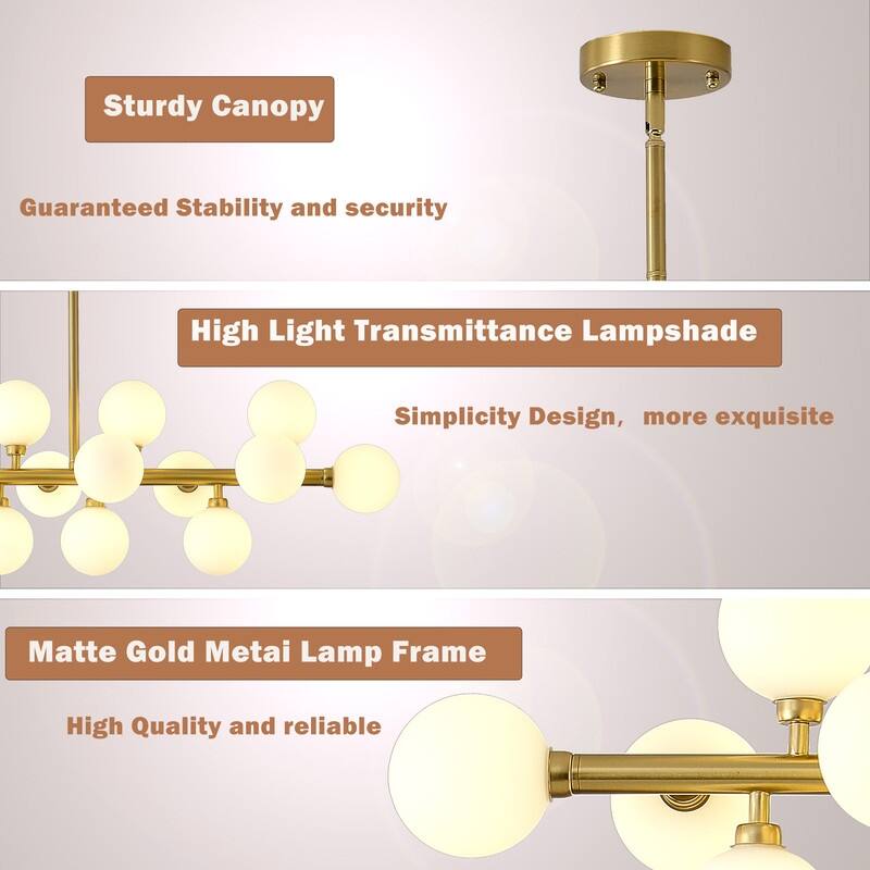 16 Light Modern Sputnik Chandelier Kitchen island Pendant Lights island