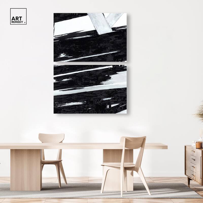 Geometric Story Canvas Set of 2 by Art Remedy, Gallery Wrapped