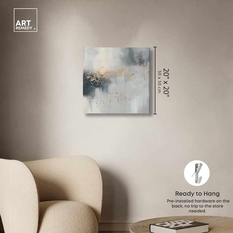 Silvered Hues and Gold II Canvas by Art Remedy, Gallery Wrapped