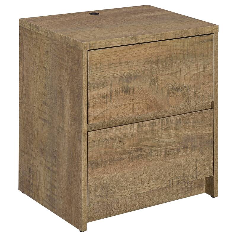 Geary 2-drawer Nightstand LED Lights and USB