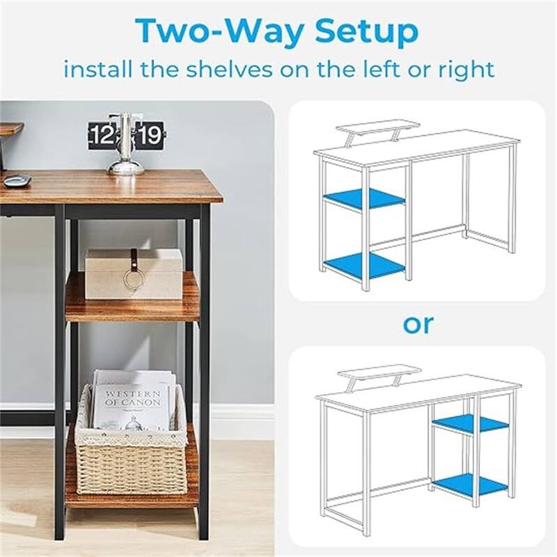 Computer Desk with Monitor Stand