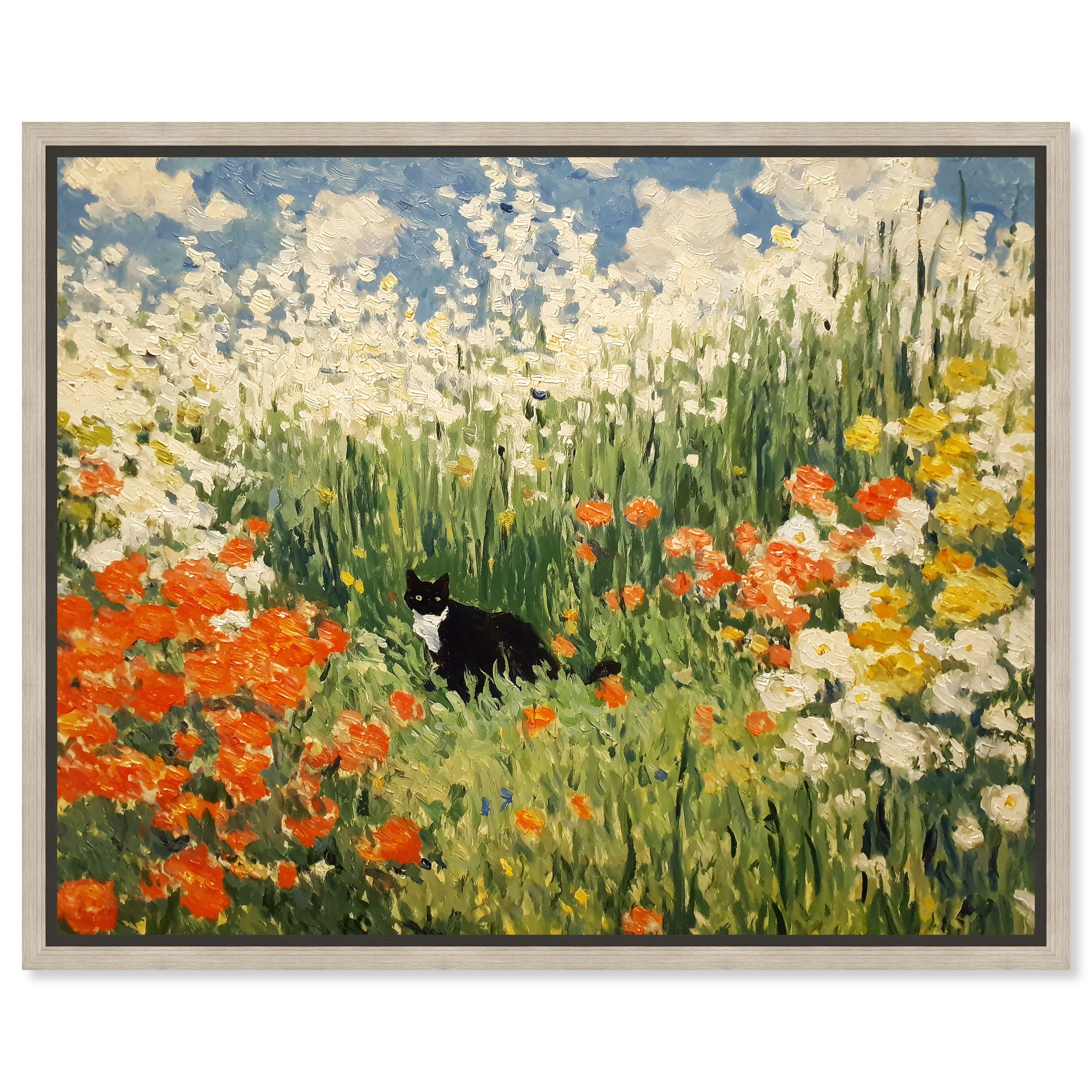 Meadow Glimpse I Floral Wall Decor Framed Canvas Print by Art Remedy