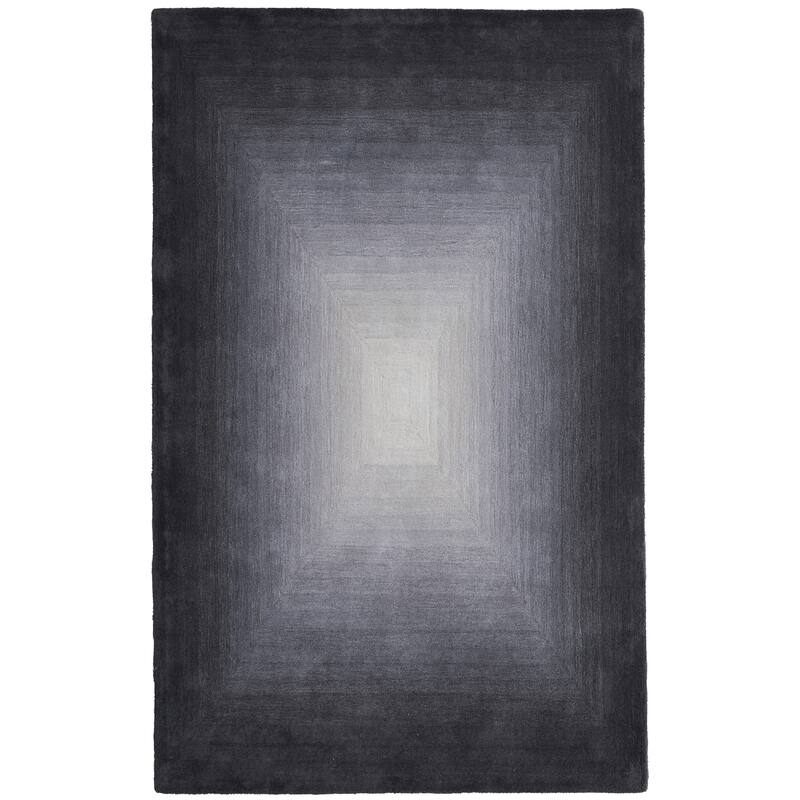 Grand Bazaar Wayward Hand Tufted Abstract Modern Area Rug - 2' x 3' - Black/White/Gray