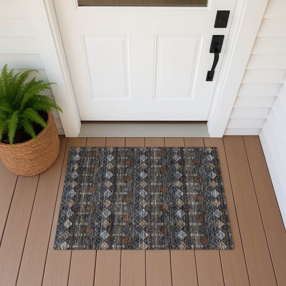 Machine Washable Indoor/ Outdoor Vintage Ames Chantille Rug