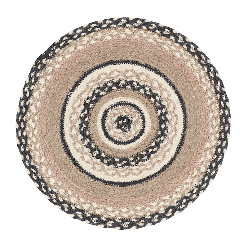 Sawyer Mill Charcoal Creme Jute Trivet 15