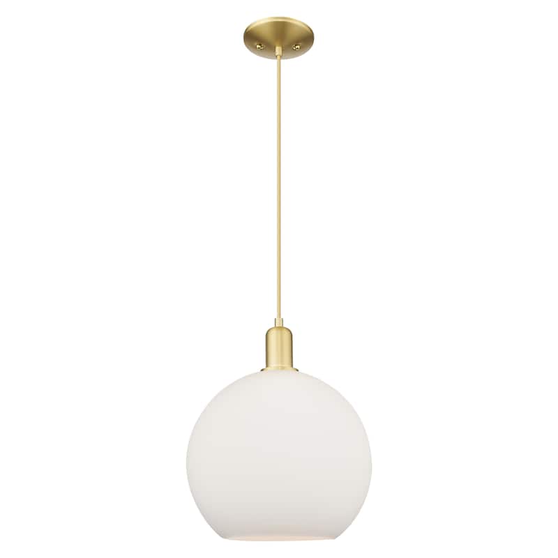 Innovations Lighting Endless Possibilities Arcadia - Athens - 1 Light 12" Cord Hung Mini Pendant - Satin Gold/Matte White