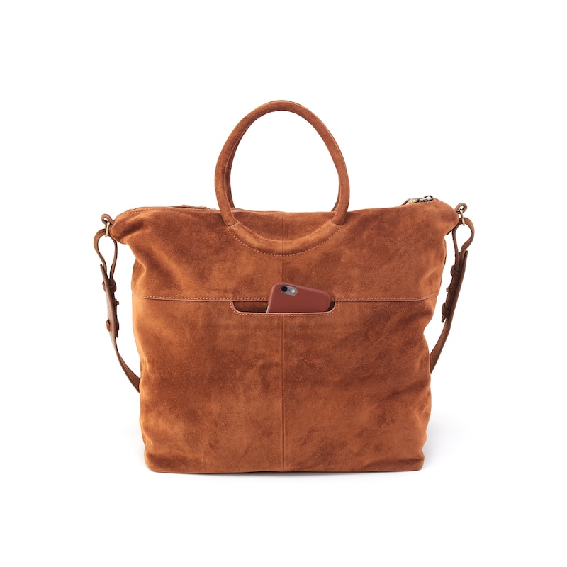 HOBO Maggie Studded Suede Satchel Bag