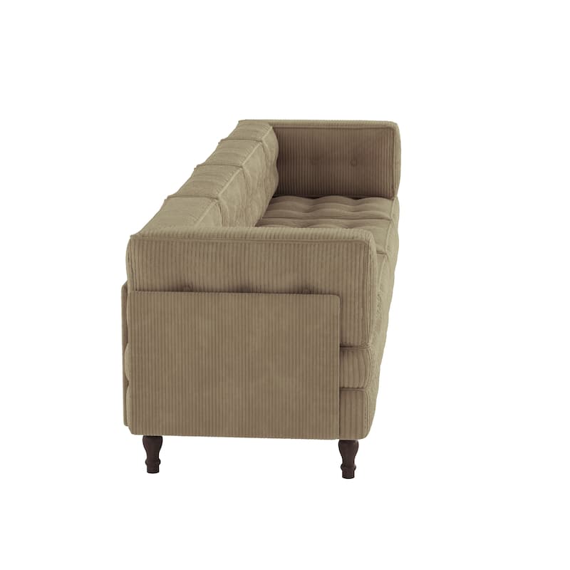 Oversized Modular Sectional Corduroy Fabric Tufted Sofa