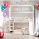 preview thumbnail 1 of 38, Friendly Design Twin Over Twin Bunk Bed with Two Drawers and Slide, House Bed with Slide White