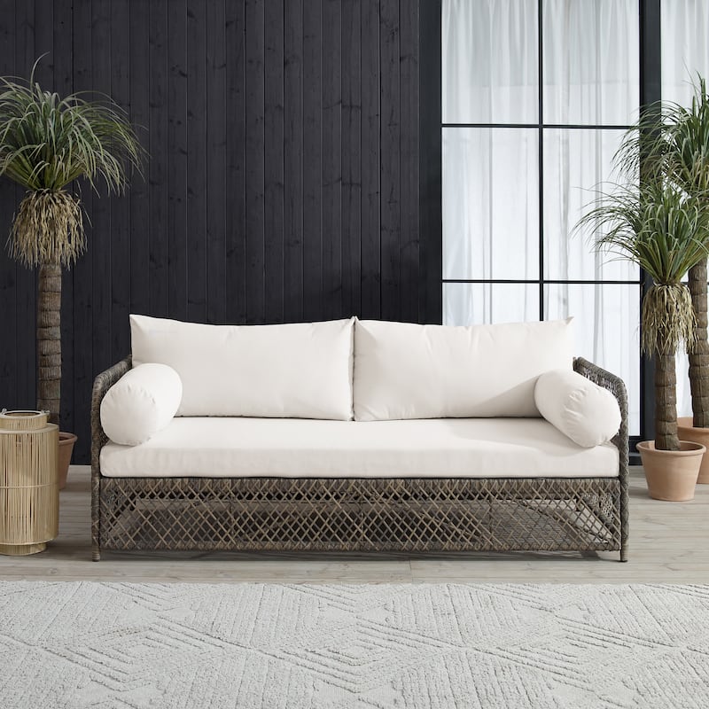 Crosley Granite Bay Outdoor Wicker Sofa - 75.75"L x 32.75"W x 33.75"H