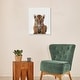 preview thumbnail 1 of 5, Wynwood Studio Canvas Animals Baby Animal Tiger Gold and Modern & Contemporary Wall Art Canvas Print - Gold, White 20 x 16