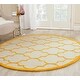 preview thumbnail 47 of 131, SAFAVIEH Handmade Cambridge Maybell Moroccan Trellis Wool Rug 6' x 6' Round - Ivory/Gold