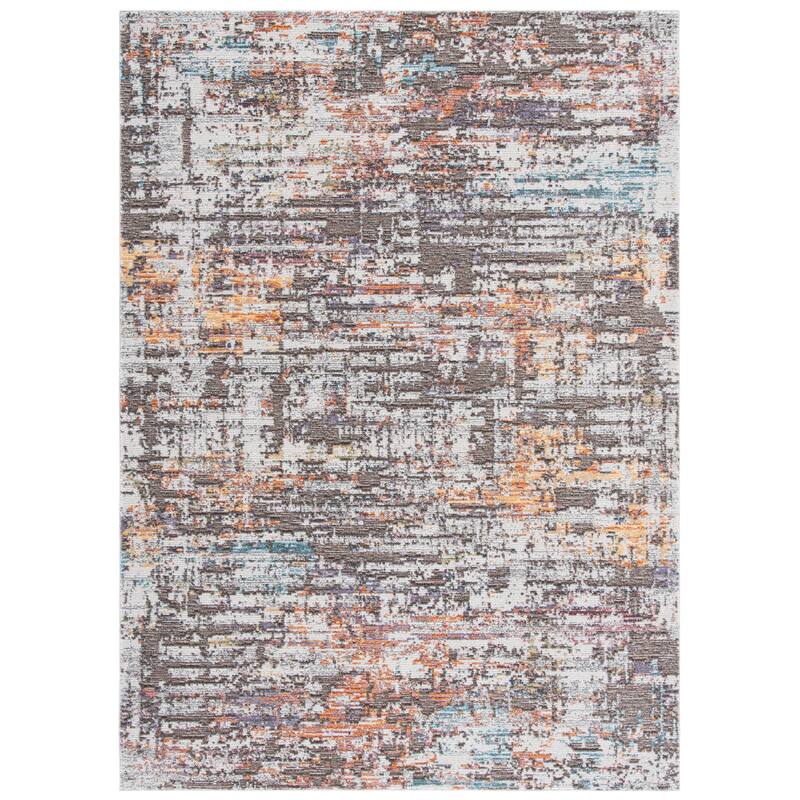 SAFAVIEH Crystal Cindij Modern Abstract Distressed Rug - 8'8" x 12'4" - Gold/Rust