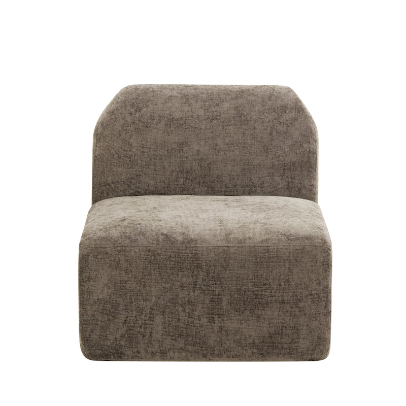 Christopher Knight Home - Modern Upholstered Curved Sectional Sofa with Deep Seat Ottoman